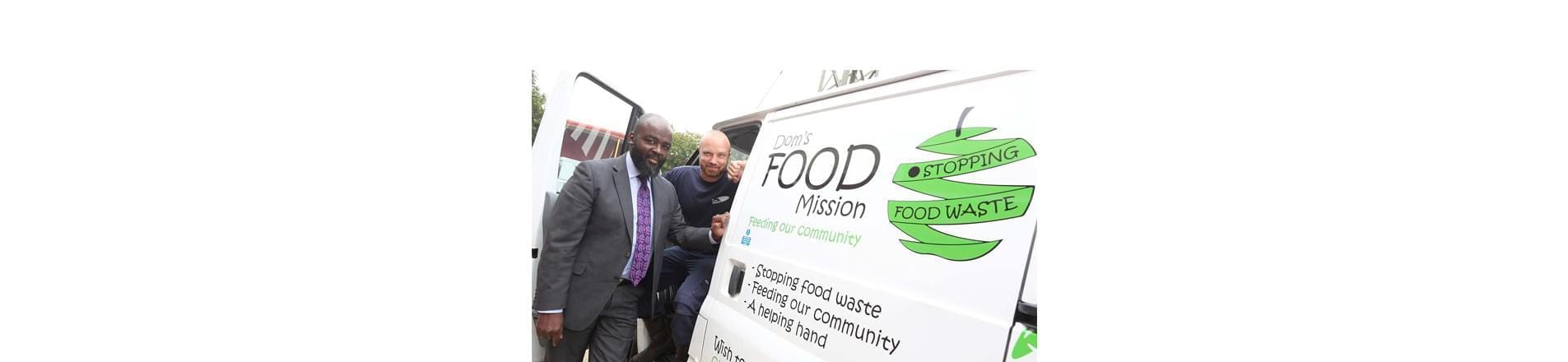UK Power Networks Support National Volunteers’ Week Dominic Warren from UK Power Networks in the Dom's Food Mission van