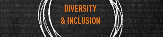Lloyd’s of London celebrates Cultural Awareness the words 'Diversity & Inclusion'