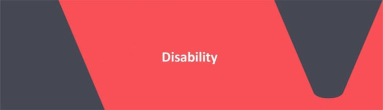 Disability on red VERCIDA background