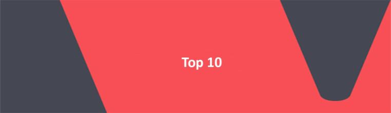 The words Top 10 in white on a red VERCIDA branded background